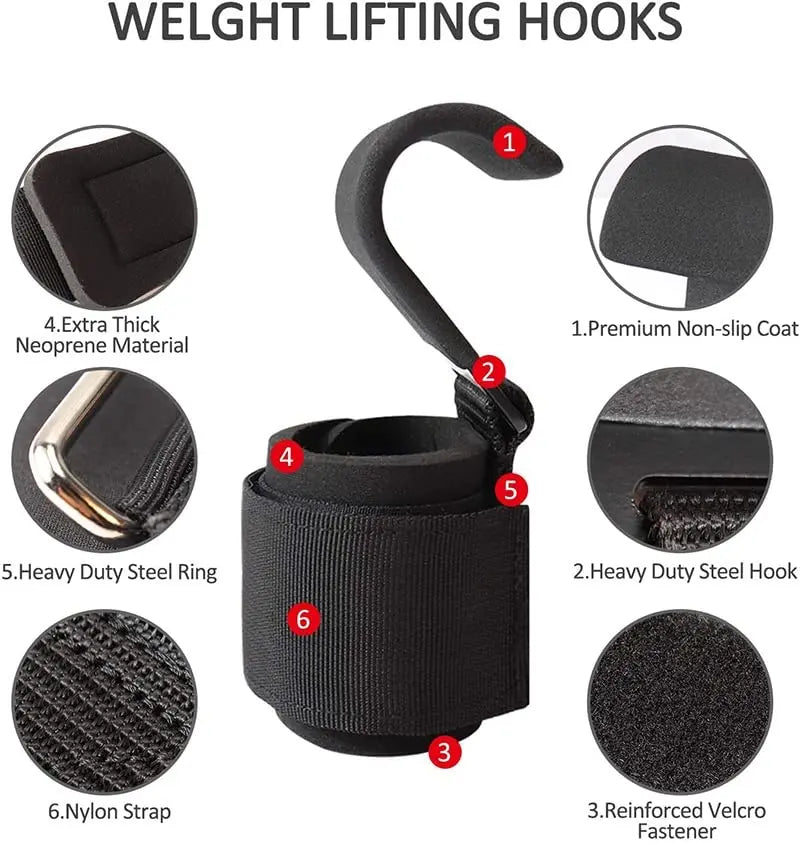 Hook-Grip Wrist Wraps